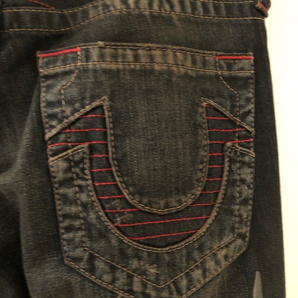 True Religion Distressed Straight Jeans - Picture 7 of 7